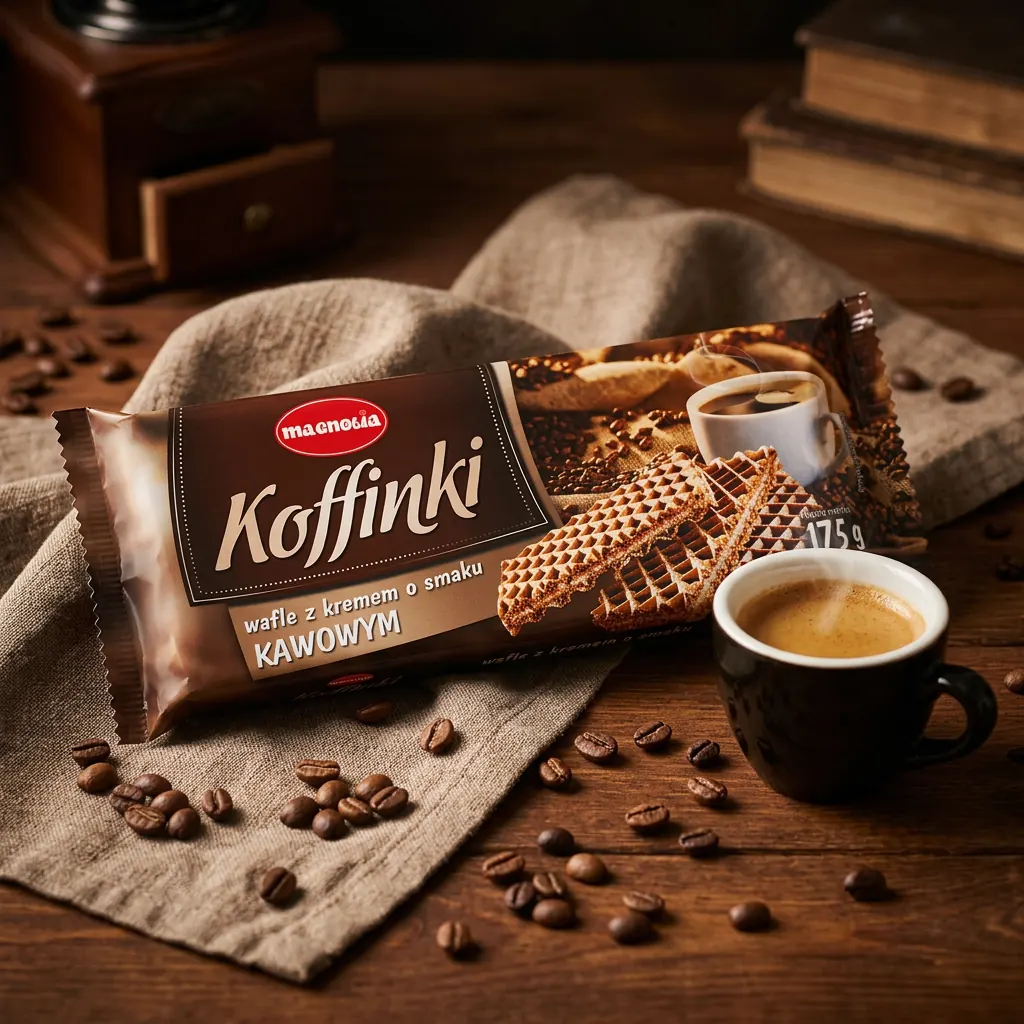 Koffinki – wafle z kremem o smaku kawowym